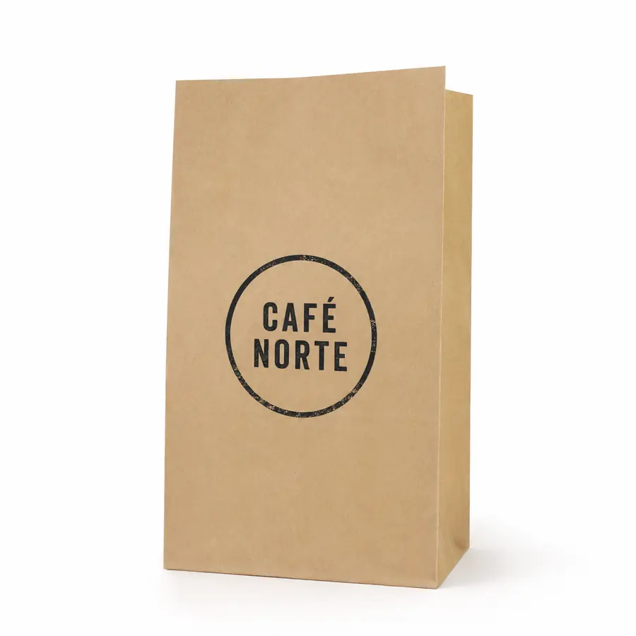 Bolsa de papel kraft impresa con logo
