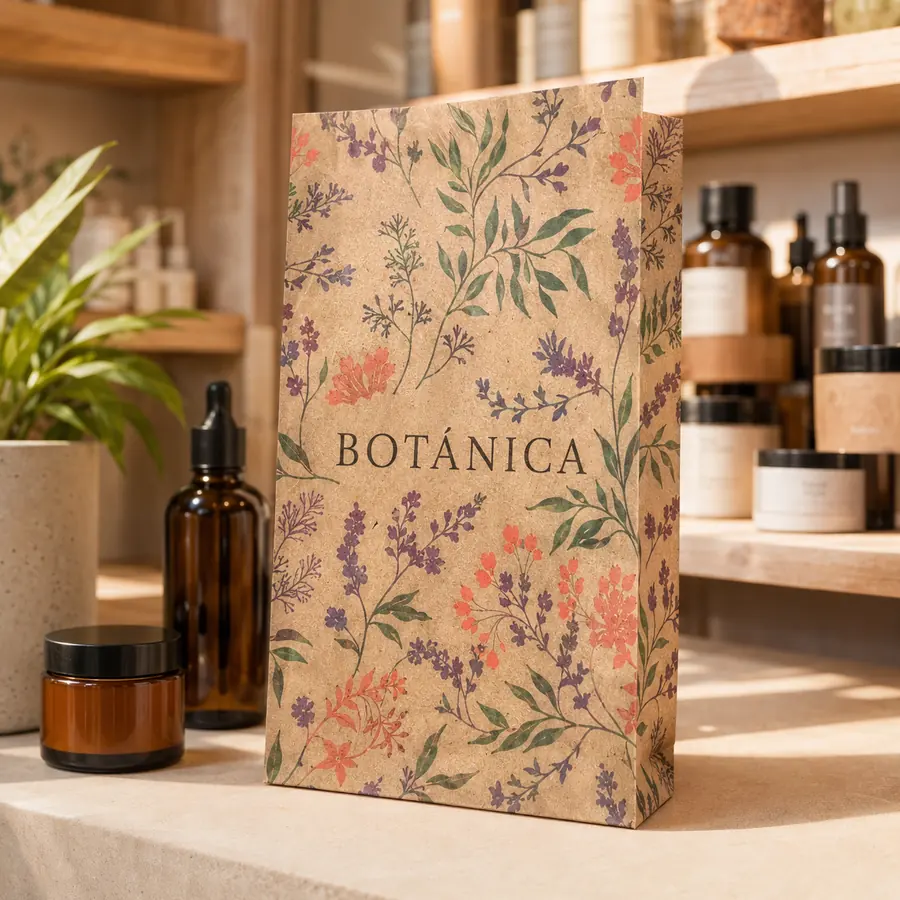 Bolsa personalizada para cosmética natural